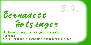 bernadett holzinger business card